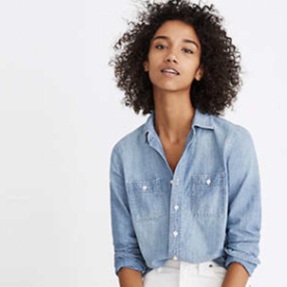 Chambray Classic Ex-Boyfriend Shirt in Mazzy Wash